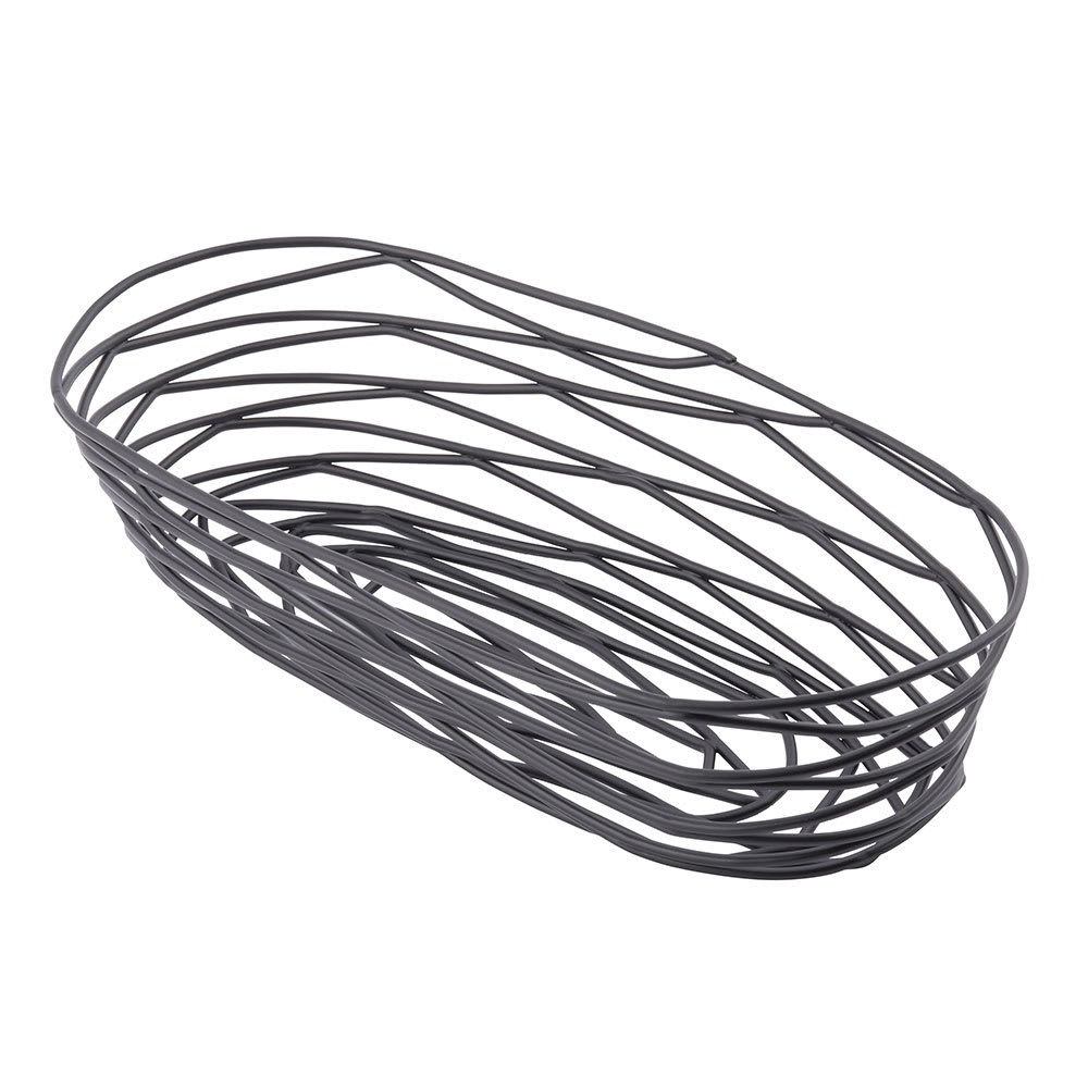 Tablecraft BK11709 Artisan Collection Basket, 9" X 4" X 2 in, Oblong, Black