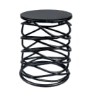 Tablecraft BK155 Round Sugar Caddy - Metal, Black thumbnail 3