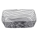Tablecraft BK17212 Rectangular Artisan Collection Basket, 12 L x 9 W x 3 1/2"H, Metal, Black thumbnail 2