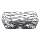 Tablecraft BK17212 Rectangular Artisan Collection Basket, 12 L x 9 W x 3 1/2"H, Metal, Black thumbnail 3