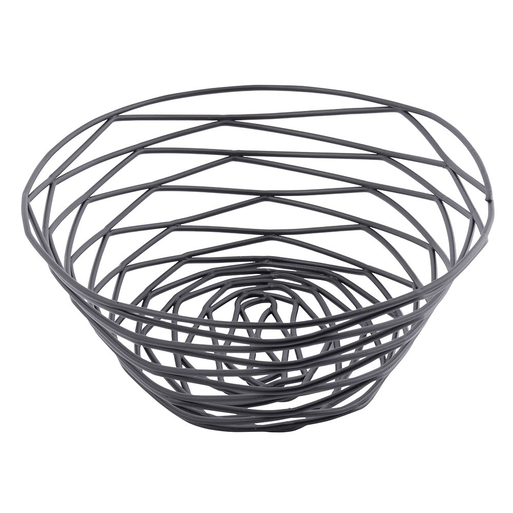 Tablecraft BK17409 Artisan Collection Basket, 9" X 6" X 2 1/4 in, Oval, Black