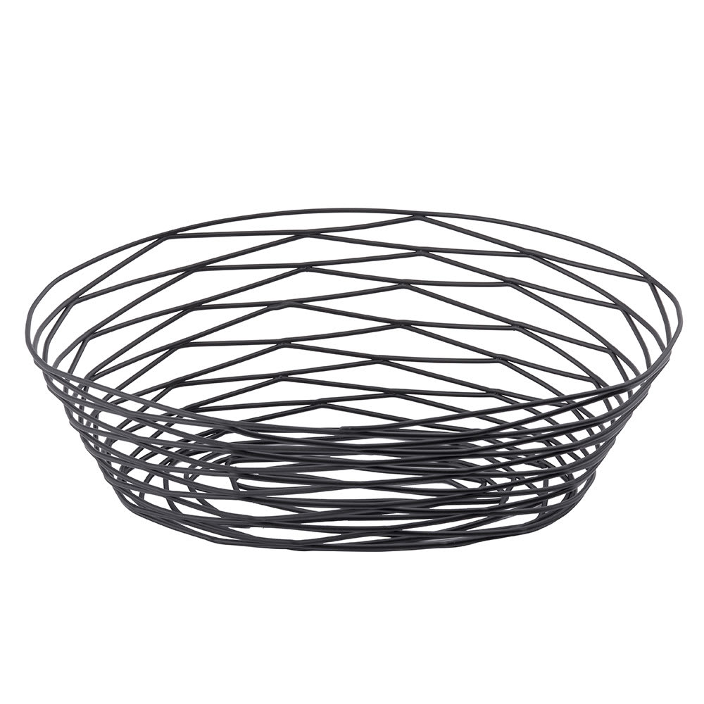 Tablecraft BK17410 Artisan Collection Basket, 10" X 7" X 2 1/2 in, Oval, Black