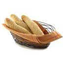 Tablecraft BK17410 Artisan Collection Basket, 10" X 7" X 2 1/2 in, Oval, Black thumbnail 7