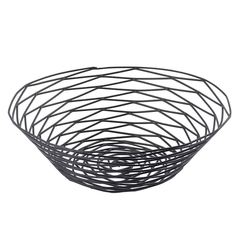 Tablecraft BK17510 Artisan Collection Basket, 10" Round, Black