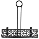 Tablecraft BK259512 Half-Moon Condiment Caddy - Metal, Black thumbnail 2
