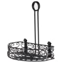 Tablecraft BK259512 Half-Moon Condiment Caddy - Metal, Black thumbnail 3