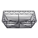 Tablecraft BK27209 Rectangular Mediterranean Collection Basket, 9 L x 6 W x 2 1/2"H, Black Metal thumbnail 2