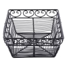 Tablecraft BK27209 Rectangular Mediterranean Collection Basket, 9 L x 6 W x 2 1/2"H, Black Metal thumbnail 3