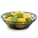 Tablecraft BK27508 Mediterranean Collection Round Basket, 8 1/8" Diameter, Black Powder Coated Metal thumbnail 2