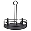 Tablecraft BK59512 Half-Moon Condiment Caddy - Metal, Black thumbnail 4