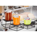 Tablecraft BKR4 4 Piece Rectangular Metal Riser Set w/ Non-Slip Rubber Tops, Black thumbnail 4