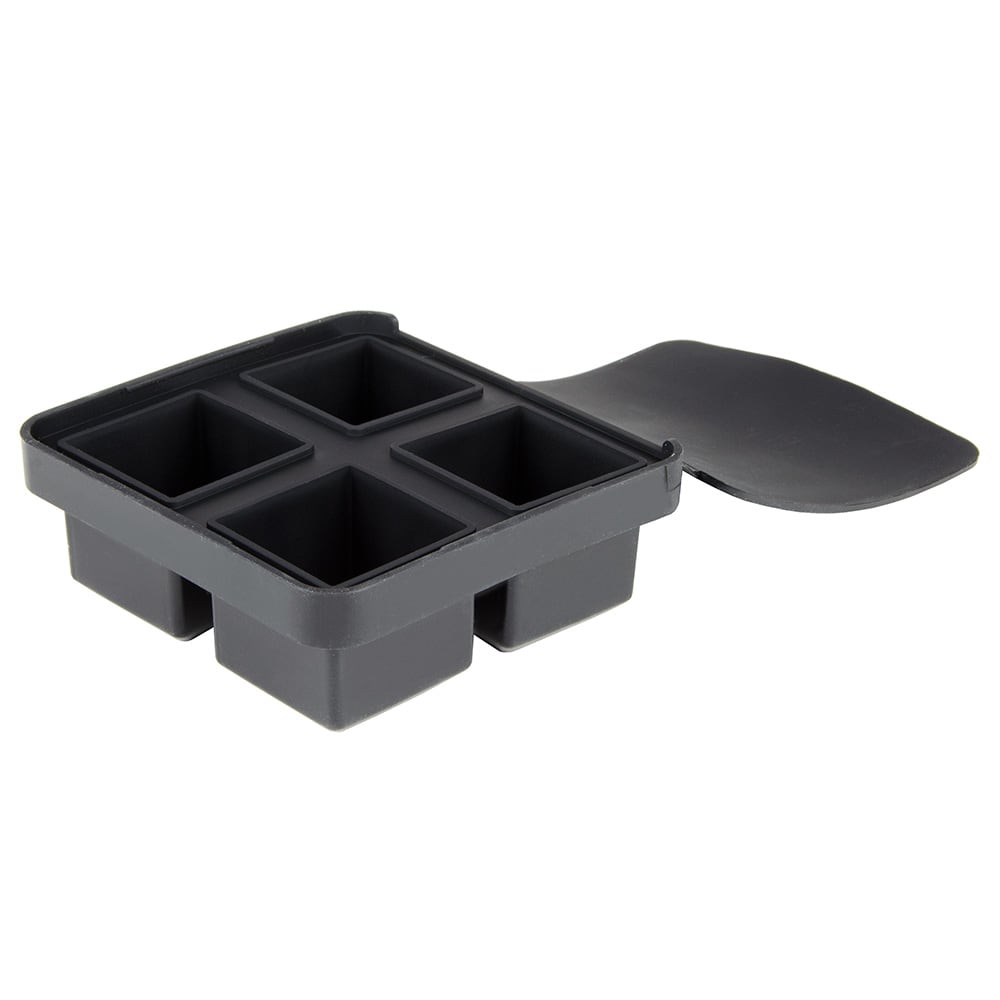 Tablecraft BSCT2 4 Section Ice Cube Tray - Silicone, Black