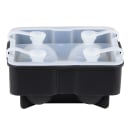 Tablecraft BSRT2 4 Section Ice Sphere Tray - Silicone, Black thumbnail 2