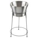 Tablecraft BT2137N 11 gal Round Cooling Tub - 20"D x 37 1/2"H, Stainless Steel, Black thumbnail 2