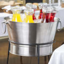 Tablecraft BT2137N 11 gal Round Cooling Tub - 20"D x 37 1/2"H, Stainless Steel, Black thumbnail 3
