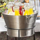 Tablecraft BT2137N 11 gal Round Cooling Tub - 20"D x 37 1/2"H, Stainless Steel, Black thumbnail 4