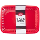 Tablecraft C1079R Cash And Carry Mas Grande Baskets - 11 3/4 x 8 1/2 x 1 1/2", Polypropylene, Rectangular, Red thumbnail 3