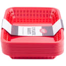 Tablecraft C1079R Cash And Carry Mas Grande Baskets - 11 3/4 x 8 1/2 x 1 1/2", Polypropylene, Rectangular, Red thumbnail 4