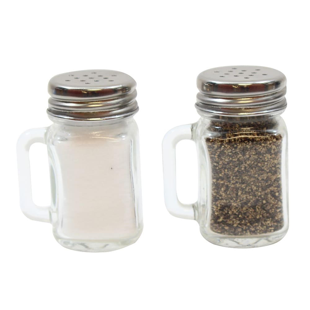 Tablecraft C17012 1 1/2 oz Salt & Pepper Shaker Set - Glass, 2 1/2"H