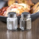 Tablecraft C17012 1 1/2 oz Salt & Pepper Shaker Set - Glass, 2 1/2"H thumbnail 2