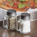 Tablecraft C17012 1 1/2 oz Salt & Pepper Shaker Set - Glass, 2 1/2"H thumbnail 3