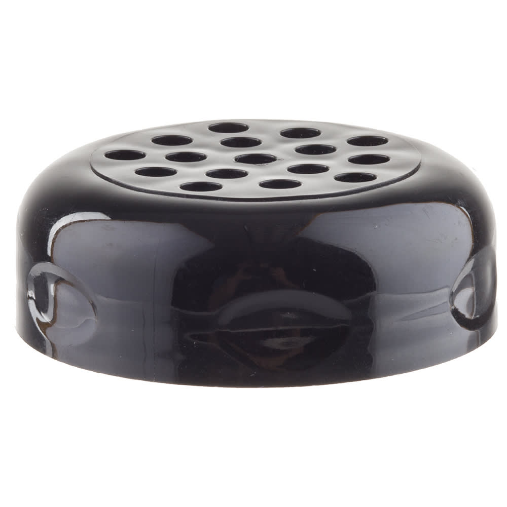 Tablecraft C260TBK Perforated Plastic Shaker Top For 6 or 8 oz, Black