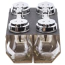 Tablecraft C406-4 6 oz Cash & Carry Teardrop Dripcut Server - Glass, Chrome Top thumbnail 3