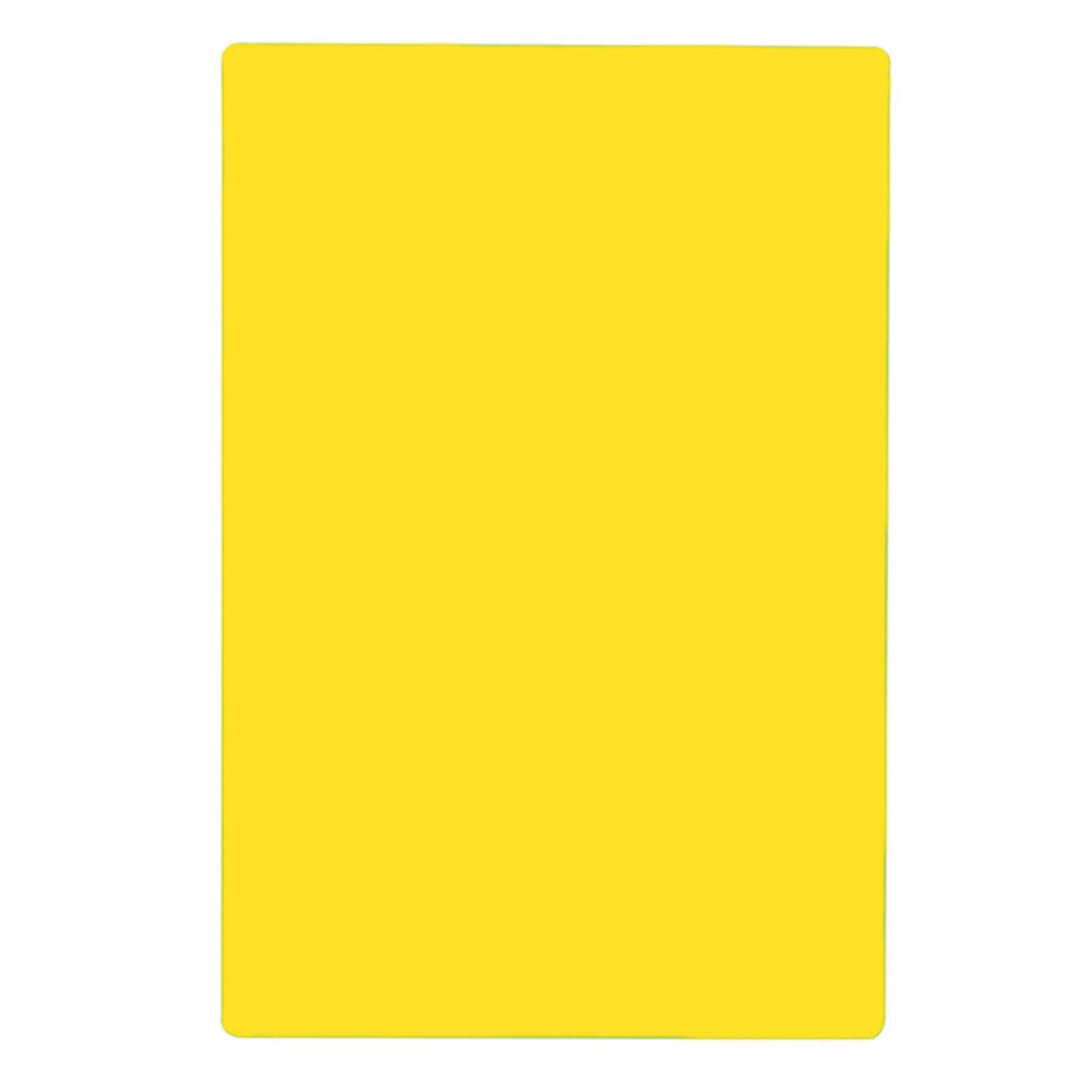 Tablecraft CB1824YA Yellow Polyethylene Cutting Board, 18" x 24" x 1/2"