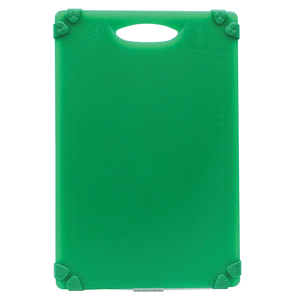 Tablecraft CBG1218AGN Cutting Board w/ Anti-Slip Grips, 12" x 18", Polyethylene, Green