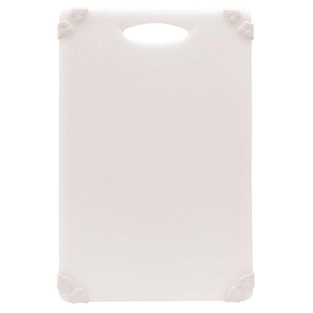 Tablecraft CBG1218AWH Cutting Board w/ Anti-Slip Grips, 12" x 18", Polyethylene, White