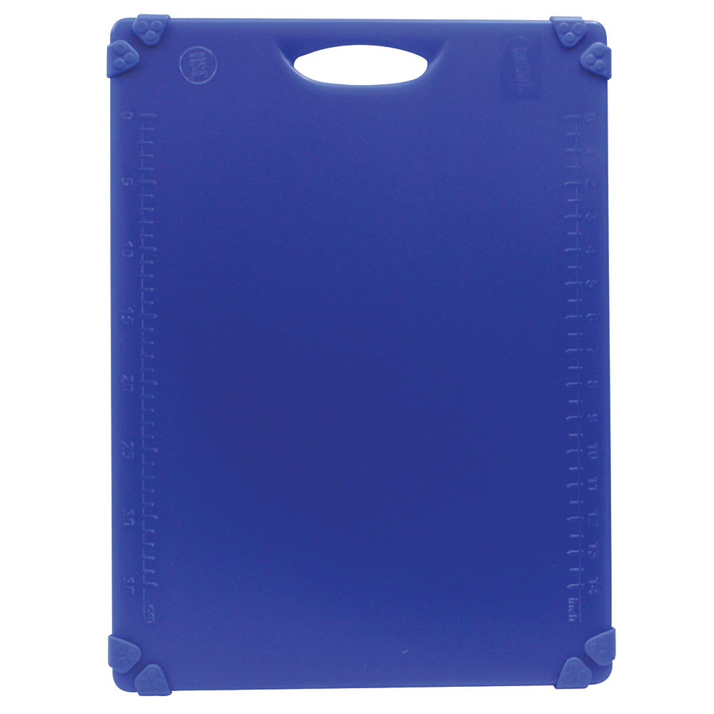 Tablecraft CBG1520ABL Cutting Board w/ Anti-Slip Grips, 15" x 20", Polyethylene, Blue