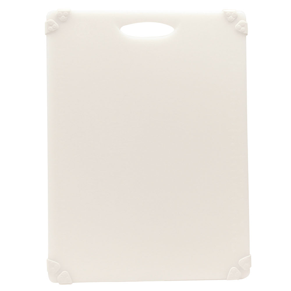 Tablecraft CBG1520AWH Cutting Board w/ Anti-Slip Grips, 15" x 20", Polyethylene, White