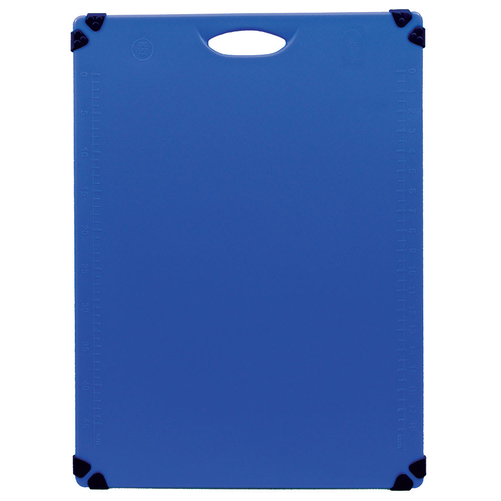 Tablecraft CBG1824ABL Cutting Board w/ Anti-Slip Grips, 18" x 24", Polyethylene, Blue