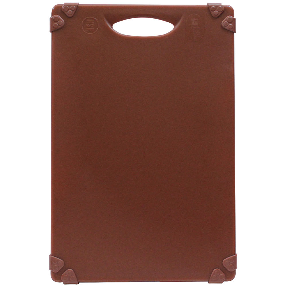 Tablecraft CBG1824ABR Cutting Board w/ Anti-Slip Grips, 18" x 24", Polyethylene, Brown