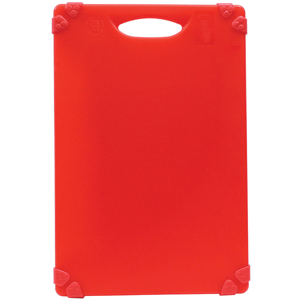 Tablecraft CBG1824ARD Cutting Board w/ Anti-Slip Grips, 18" x 24", Polyethylene, Red