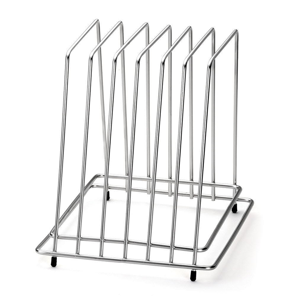 Tablecraft CBR6 Stainless Steel Cutting Board Storage Rack - (6) Slots