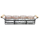 Tablecraft CJS12R Rectangular Condiment Caddy - Metal, Black thumbnail 2