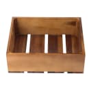 Tablecraft CRATE124 Rectangular Serving/Display Crate - 12 3/4" x 10 3/8" x 4 1/4", Wood, Acacia thumbnail 3
