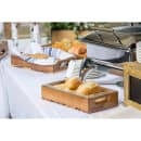 Tablecraft CRATE124 Rectangular Serving/Display Crate - 12 3/4" x 10 3/8" x 4 1/4", Wood, Acacia thumbnail 5