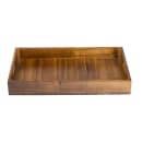 Tablecraft CRATESB11 Rectangular Serving/Display Crate - 20 7/8"L x 12 3/4"W, Acacia Wood thumbnail 3