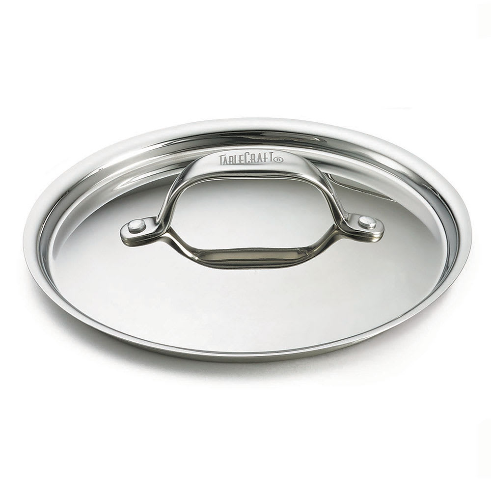 Tablecraft CW2052L 5" Round Lid - Aluminum/Stainless Steel, Silver