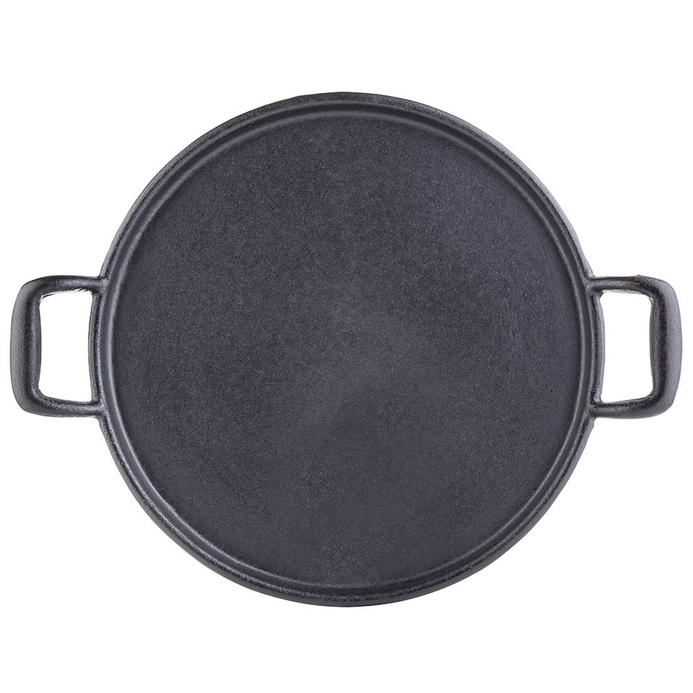 Tablecraft CW30118 13 1/2" Pizza Pan w/ Handles, Cast Iron