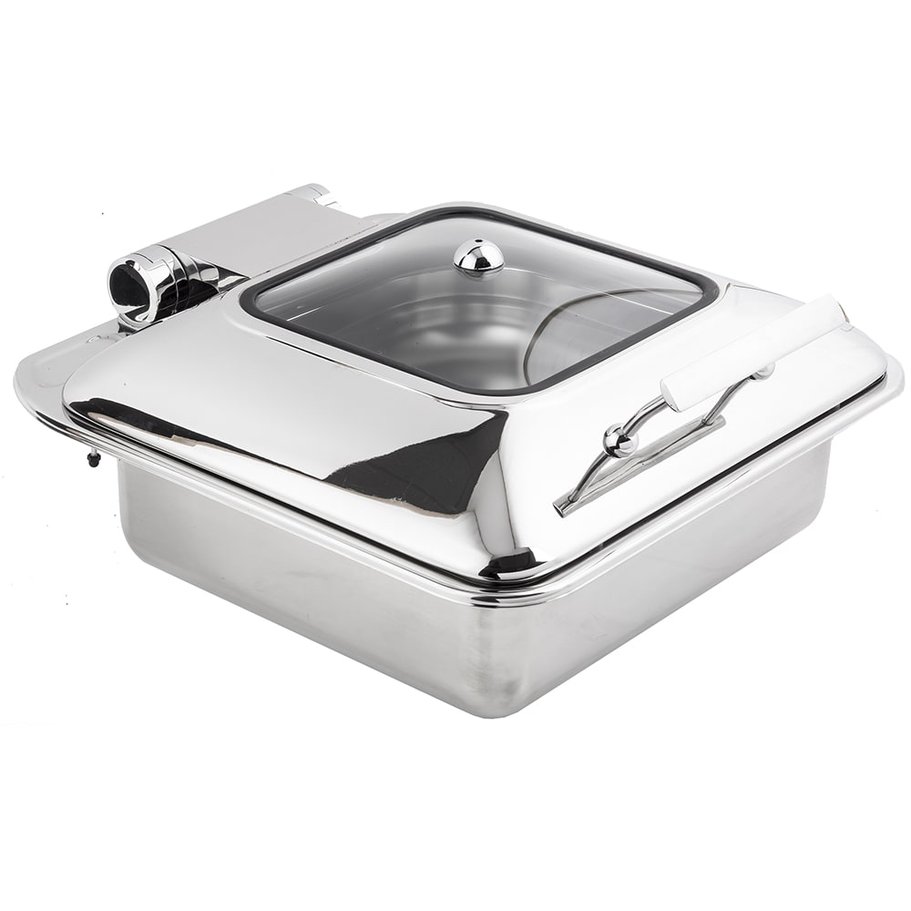 Tablecraft CW40163 Two-Thirds Size Chafer w/ Hinged Lid & Induction Heat