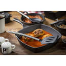 Tablecraft CW402 14" Slotted Serving Spatula w/ Black Silicone Head & Stainless Steel Handle thumbnail 2