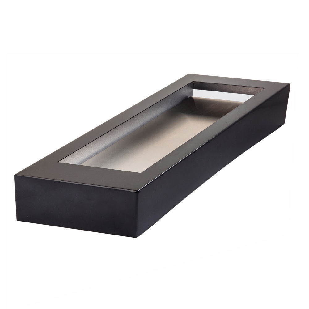 Tablecraft CW40212BRATCL Half Long Cooling Station w/ (1) CW60103, Rectangular, Brushed Finish, Clear