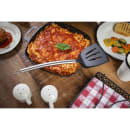 Tablecraft CW403 14" Slotted Serving Spatula w/ Black Silicone Head & Stainless Steel Handle thumbnail 2