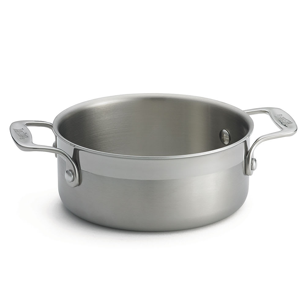 Tablecraft CW7000 1 qt Round Casserole Dish - Aluminum/Stainless Steel, Silver