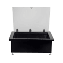 Tablecraft CW8006LBRATBK 31" Portable Cold Well w/ (2) Pan Capacity, Ice Cooled, Black thumbnail 3