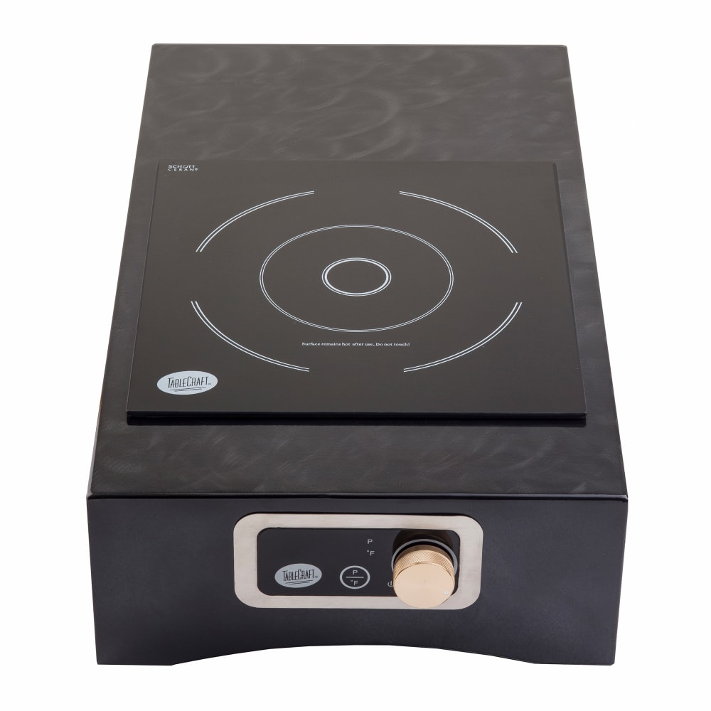 Tablecraft CWACTION7RSATBK Countertop Induction Range w/ (1) Burner, 25 1/4" x 14 1/4" x 5 3/4", Random Swirl Finish, Black