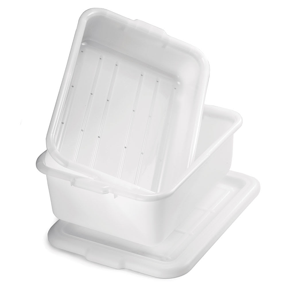 Tablecraft DBF57 White Polyethylene Freezer Drain Box Set, F1537 & F1531